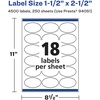 image:imageAvery Matte White Oval Labels Sure Feed Technology 15 x 25 450 Matte White Printable Labels4 500 Labels