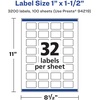 image:imageAvery Matte White Rectangle Labels Sure Feed Technology 1 x 15 800 Matte White Printable Labels3 200 Labels