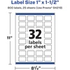 image:imageAvery Matte White Rectangle Labels Sure Feed Technology 1 x 15 800 Matte White Printable Labels800 Labels