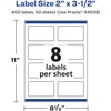 image:imageAvery Matte White Rectangle Labels Sure Feed Technology 2 x 35 200 Matte White Printable Labels400 Labels