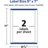image:imageAvery Matte White Rectangle Labels Sure Feed Technology 5 x 7 50 Matte White Printable Labels200 Labels