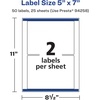 image:imageAvery Matte White Rectangle Labels Sure Feed Technology 5 x 7 50 Matte White Printable Labels50 Labels