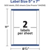 image:imageAvery Matte White Rectangle Labels Sure Feed Technology 5 x 7 50 Matte White Printable Labels500 Labels
