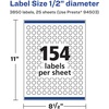 image:imageAvery Matte White Round Labels Sure Feed Technology 12 Diameter 3850 Matte White Printable Labels3 850 Labels