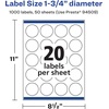 image:imageAvery Matte White Round Labels Sure Feed Technology 175 Diameter 500 Matte White Printable Labels1 000 Labels