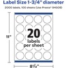 image:imageAvery Matte White Round Labels Sure Feed Technology 175 Diameter 500 Matte White Printable Labels2 000 Labels