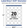 image:imageAvery Matte White Round Labels Sure Feed Technology 175 Diameter 500 Matte White Printable Labels5 000 Labels