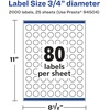 image:imageAvery Matte White Round Labels Sure Feed Technology 34 Diameter 2000 Matte White Printable Labels2 000 Labels