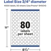 image:imageAvery Matte White Round Labels Sure Feed Technology 34 Diameter 2000 Matte White Printable Labels4 000 Labels