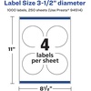 image:imageAvery Matte White Round Labels Sure Feed Technology 35 Diameter 100 Matte White Printable Labels1 000 Labels