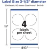 image:imageAvery Matte White Round Labels Sure Feed Technology 35 Diameter 100 Matte White Printable Labels200 Labels