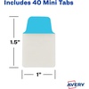 image:imageAvery Mini Ultra Tabs 1 x 15 2Side Writable Assorted Primary Colors 40 Repositionable Tabs 74760Assorted Colors