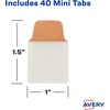 image:imageAvery Mini Ultra Tabs 1 x 15 2Side Writable Assorted Primary Colors 40 Repositionable Tabs 74760Assorted Metallic