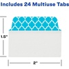 image:imageAvery Multiuse Ultra Tabs 2 x 15 2Side Writable Neon PinkGreenOrange 48 Repositionable Tabs 74756Assorted Designs