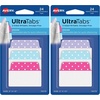 image:imageAvery Multiuse Ultra Tabs 2 x 15 2Side Writable Neon PinkGreenOrange 48 Repositionable Tabs 74756Assorted Pastel Dots