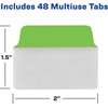 image:imageAvery Multiuse Ultra Tabs 2 x 15 2Side Writable Neon PinkGreenOrange 48 Repositionable Tabs 74756RedBlueGreen