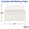 image:imageAvery Multiuse Ultra Tabs 2 x 15 2Side Writable Neon PinkGreenOrange 48 Repositionable Tabs 74756White