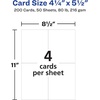 image:imageAvery Postcards with Rounded Corners and Sure Feed Technology 35 x 5 Matte White 100 Total LaserInkjet Printable Cards 5625White