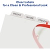 image:imageAvery Print amp Apply Clear Label Dividers Index Maker Easy Apply Printable Label Strip 8 White Tabs 50 Sets Case Pack of 2 11557100 Sets