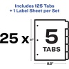 image:imageAvery Print amp Apply Clear Label Dividers Index Maker Easy Apply Printable Label Strip 8 White Tabs 50 Sets Case Pack of 2 11557150 Sets