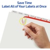 image:imageAvery Print amp Apply Clear Label Dividers Index Maker Easy Apply Printable Label Strip 8 White Tabs 50 Sets Case Pack of 2 1155725 Sets