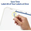 image:imageAvery Print amp Apply Clear Label Unpunched Dividers Index Maker Easy Apply Printable Label Strip 5 White Tabs 25 Sets Case Pack of 6 1143325 Sets