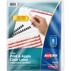 image:imageAvery Print amp Apply Clear Label Unpunched Dividers Index Maker Easy Apply Printable Label Strip 5 White Tabs 25 Sets Case Pack of 6 114335 Sets