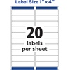 image:imageAvery Printable Address Labels Sure Feed Technology 1 x 4 Matte Clear 200 Blank Mailing Labels 18661Each