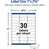image:imageAvery Printable Address Labels with Sure Feed 1 x 258 Matte Clear 300 Blank Mailing Labels 18660One Size