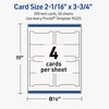 image:imageAvery Printable Arched Tent Cards Sure Feed Technology 2116 x 375 Textured Matte White PrintToTheEdge Capability Laser amp Inkjet Compatible 100 Total200 Cards