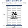 image:imageAvery Printable Durable White Rectangle Labels Sure Feed Technology 1 x 2 PrinttotheEdge Waterproof Labels Laser amp PigmentBased Inkjet Compatible 240 Total2 400 labels