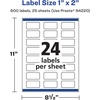 image:imageAvery Printable Durable White Rectangle Labels Sure Feed Technology 1 x 2 PrinttotheEdge Waterproof Labels Laser amp PigmentBased Inkjet Compatible 240 Total600 labels