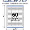 image:imageAvery Printable Durable White Rectangle Labels Sure Feed Technology 12 x 175 PrinttotheEdge Waterproof Labels Laser amp PigmentBased Inkjet Compatible 600 Total6 000 labels
