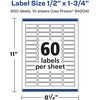 image:imageAvery Printable Durable White Rectangle Labels Sure Feed Technology 12 x 175 PrinttotheEdge Waterproof Labels Laser amp PigmentBased Inkjet Compatible 600 Total600 labels