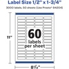 image:imageAvery Printable Durable White Rectangle Labels Sure Feed Technology 12 x 175 PrinttotheEdge Waterproof Labels Laser amp PigmentBased Inkjet Compatible 600 Total3 000 labels