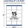 image:imageAvery Printable Durable White Rectangle Labels Sure Feed Technology 2 x 258 Waterproof Labels Laser amp PigmentBased Inkjet Compatible 750 Total150 labels