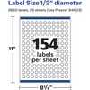 image:imageAvery Printable Durable White Round Labels Sure Feed Technology 05 Diameter PrinttotheEdge Waterproof Labels Laser amp PigmentBased Inkjet Compatible 1540 Total3 850 labels