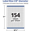 image:imageAvery Printable Durable White Round Labels Sure Feed Technology 05 Diameter PrinttotheEdge Waterproof Labels Laser amp PigmentBased Inkjet Compatible 1540 Total7 700 labels