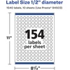 image:imageAvery Printable Durable White Round Labels Sure Feed Technology 05 Diameter PrinttotheEdge Waterproof Labels Laser amp PigmentBased Inkjet Compatible 1540 Total1 540 labels