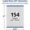 image:imageAvery Printable Durable White Round Labels Sure Feed Technology 05 Diameter PrinttotheEdge Waterproof Labels Laser amp PigmentBased Inkjet Compatible 1540 Total15 400 labels