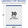 image:imageAvery Printable Durable White Round Labels Sure Feed Technology 125 Diameter PrinttotheEdge Waterproof Labels Laser amp PigmentBased Inkjet Compatible 300 Total3 000 labels