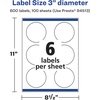 image:imageAvery Printable Durable White Round Labels Sure Feed Technology 3 Diameter PrinttotheEdge Waterproof Labels Laser amp PigmentBased Inkjet Compatible 150 Total600 labels