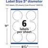 image:imageAvery Printable Durable White Round Labels Sure Feed Technology 3 Diameter PrinttotheEdge Waterproof Labels Laser amp PigmentBased Inkjet Compatible 150 Total150 labels