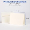 image:imageAvery Printable Embossed Note Cards Envelopes Included 425 x 55 Matte Ivory Inkjet Printer Compatible 60 Blank Cards Total Great for Product Branding Marketing and More 8317Ivory