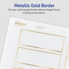 image:imageAvery Printable Place Cards with Sure Feed Technology 1716 x 334 White with Gold Border 150 Blank Tent Cards for Laser or Inkjet Printers 35701