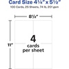 image:imageAvery Printable Postcards 425 x 55 Glossy White 100 Blank Postcards for Inkjet and Laser Printers 8383425 x 55