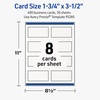image:imageAvery Printable Rectangle Business Cards Sure Feed Technology 175 x 35 Textured Matte White PrintToTheEdge Capability Laser amp Inkjet Compatible 200 Total400 Cards