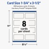image:imageAvery Printable Rectangle Business Cards Sure Feed Technology 175 x 35 Textured Matte White PrintToTheEdge Capability Laser amp Inkjet Compatible 200 Total200 Cards