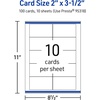 image:imageAvery Printable Rectangle Business Cards Sure Feed Technology 2 x 312 Glossy White Cardstock PrintToTheEdge LaserInkjet Printable 100 Total100 cards