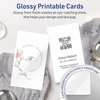 image:imageAvery Printable Rectangle Business Cards Sure Feed Technology 2 x 312 Glossy White Cardstock PrintToTheEdge LaserInkjet Printable 100 Total250 cards
